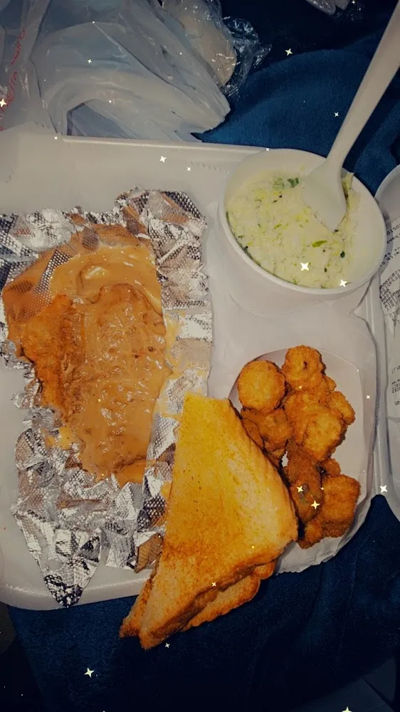 Slaw and Okra Yessssssss